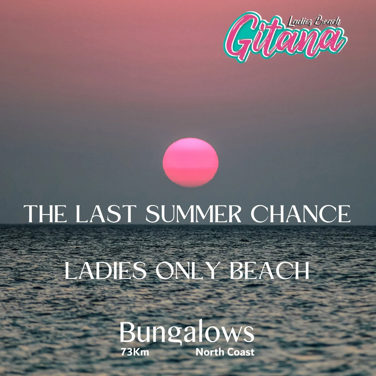 Gitana ladies beach in Bungalows, North Coast Egypt