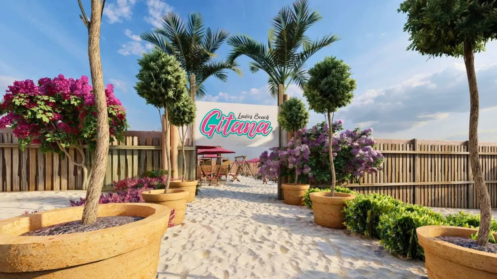 Gitana ladies beach in Bungalows, North Coast Egypt