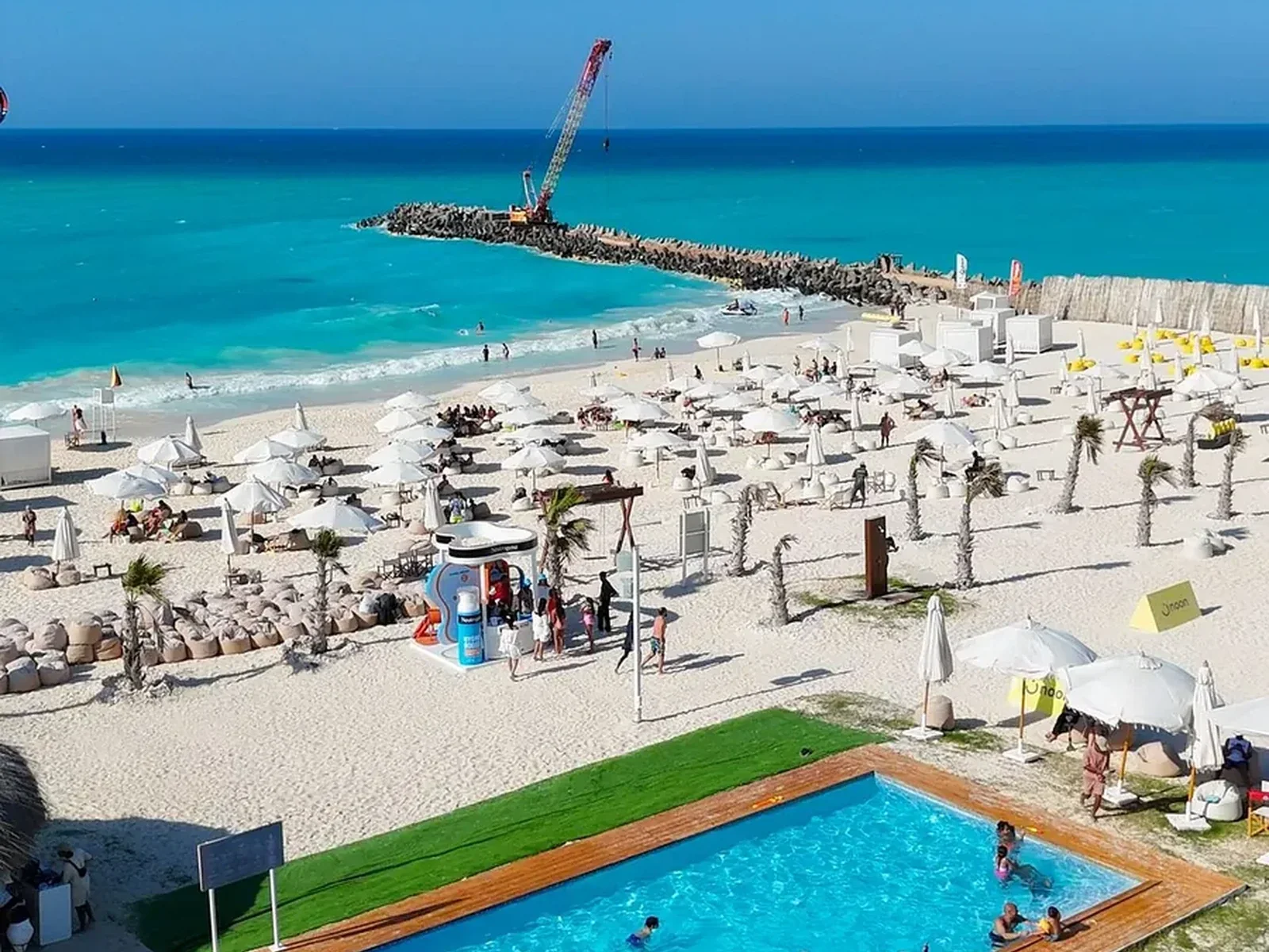 Karl Beach Club in Marina El Alamein, North Coast Egypt